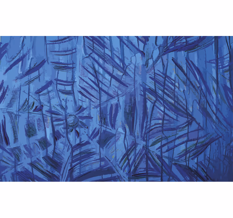Rollo fenster blau mit blauer tinten-spinnennetz-muster - TenStickers