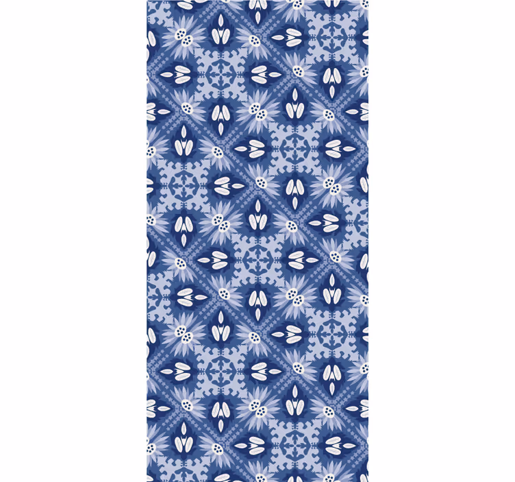 Rollo fenster blau mit blauen ornamenten - TenStickers
