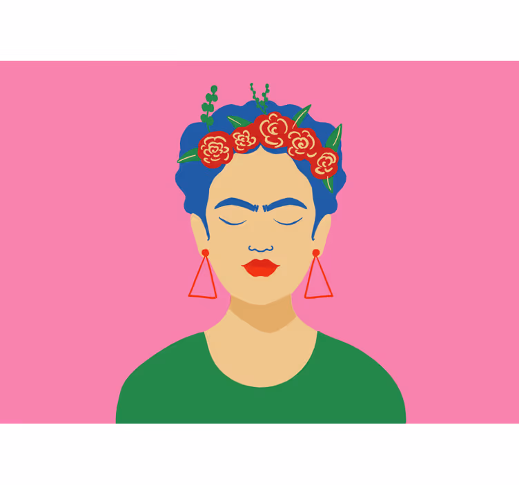 Rollo fenster wohnzimmer im frida kahlo pop art design - TenStickers