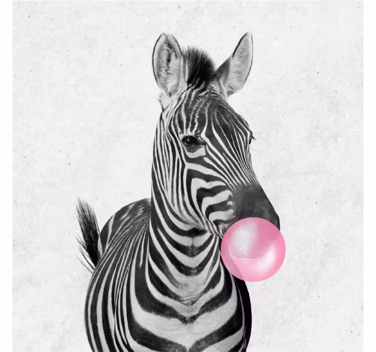 Rollo fenster wohnzimmer zebra kaugummi design - TenStickers