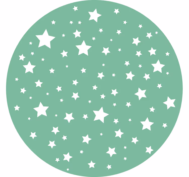Rollo fenster grün runde grüne sterne - TenStickers