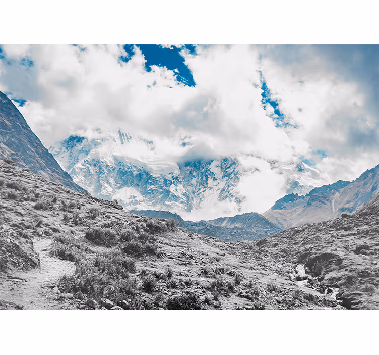 Rollo fenster wohnzimmer salkantay pass schnee - TenStickers