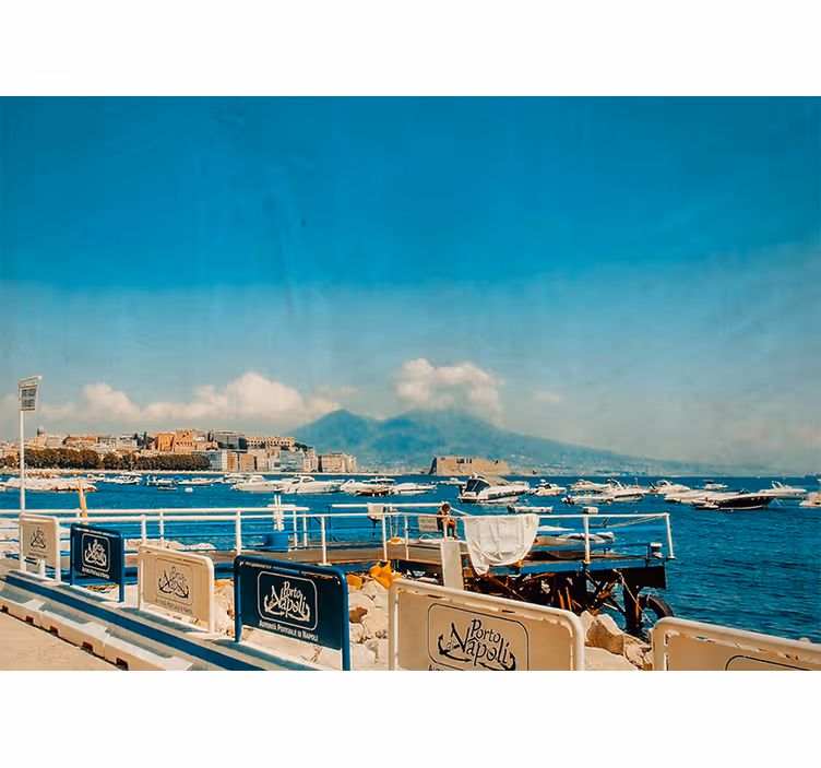 Rollo fenster wohnzimmer vesuvius am meer napoli - TenStickers