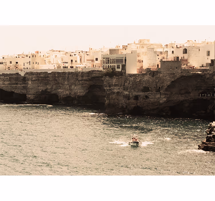 Rollo fenster wohnzimmer polignano meerblick - TenStickers