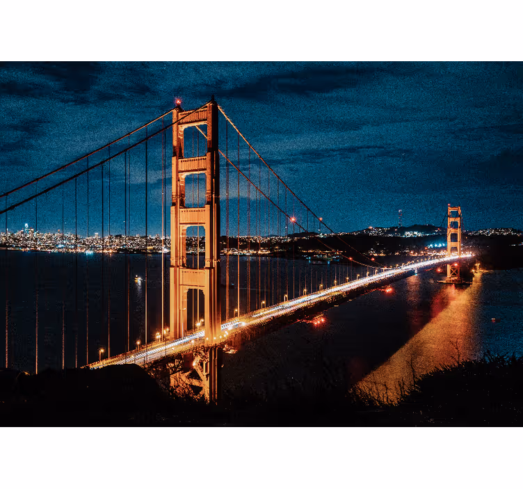 Rollo fenster wohnzimmer golden gate abendblick - TenStickers