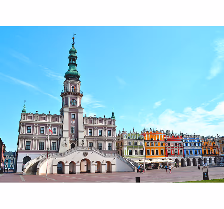 Rollo fenster wohnzimmer zamość stadt - TenStickers