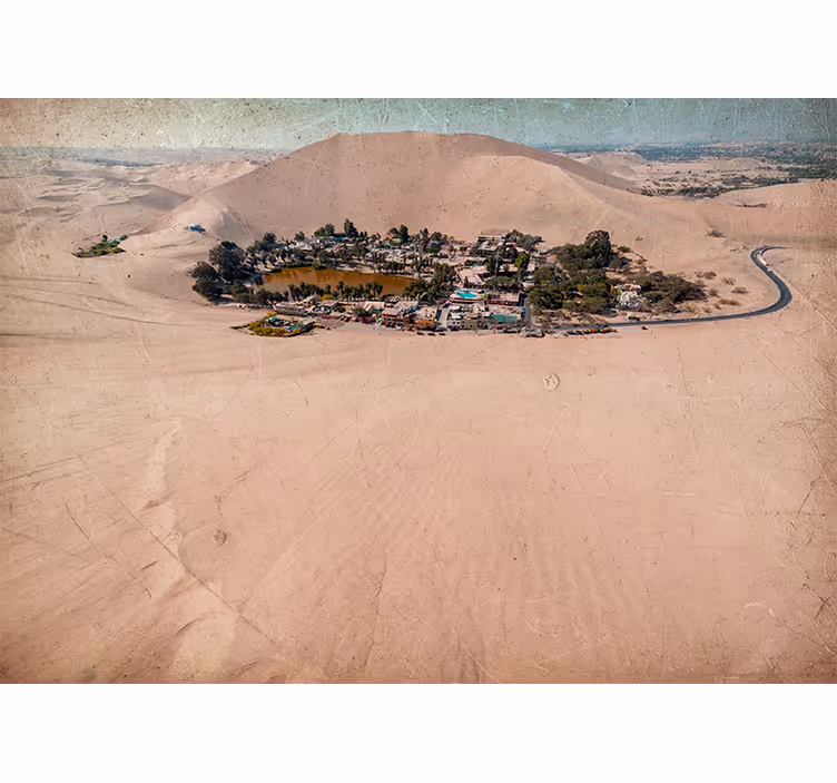Rollo fenster wohnzimmer sandy huacachina - TenStickers
