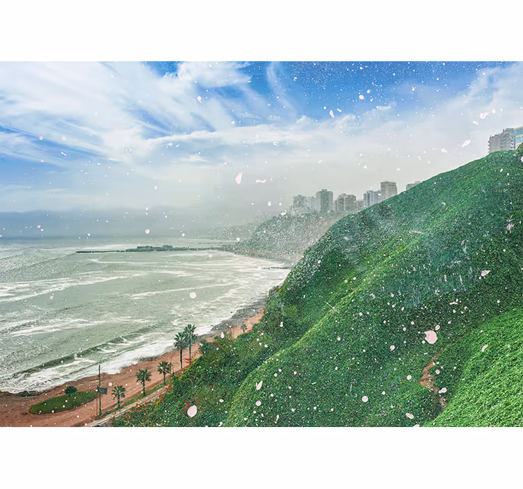 Rollo fenster wohnzimmer beach in barranco - TenStickers
