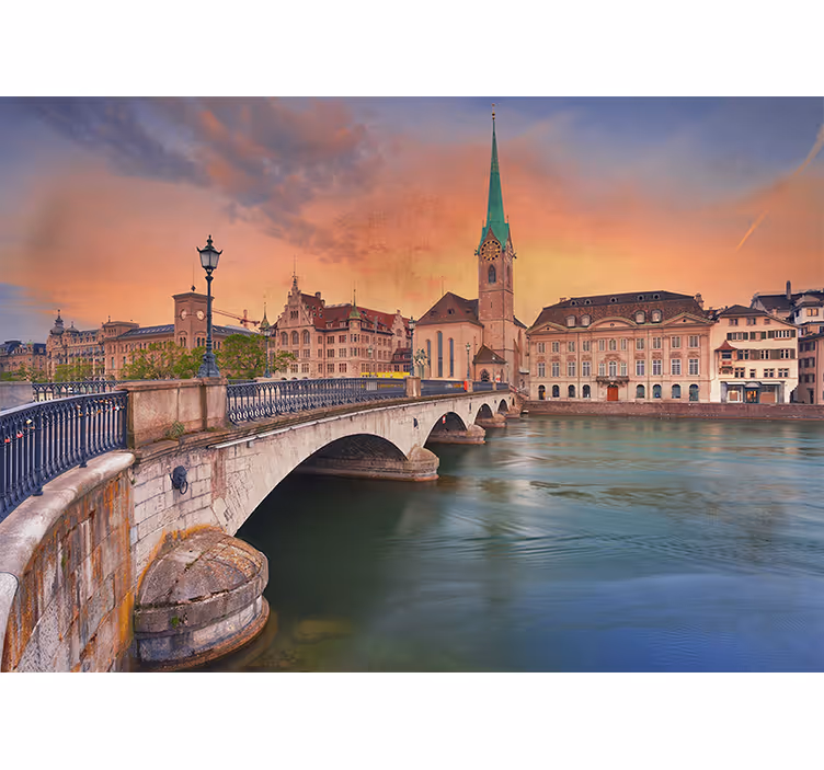 Rollo fenster wohnzimmer brücke am zürichsee - TenStickers