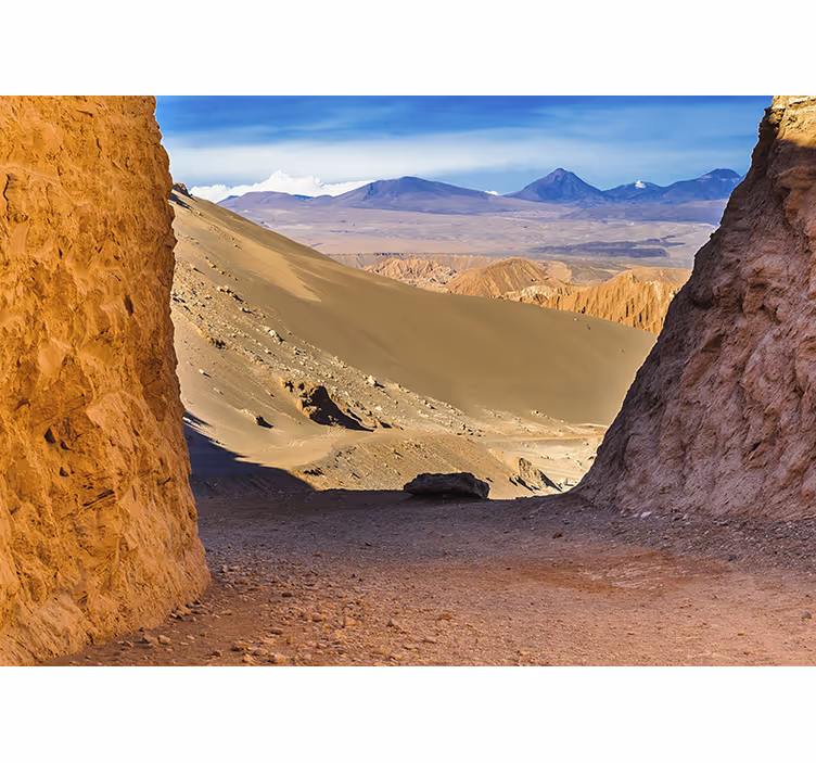 Rollo fenster wohnzimmer im atacama wüstenlook - TenStickers