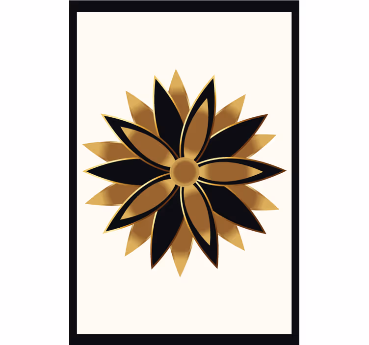 Rollo fenster wohnzimmer goldene blumen - TenStickers