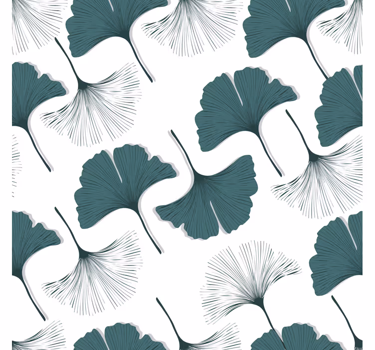 Rollo fenster wohnzimmer ginkgo blätter muster - TenStickers