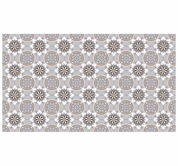 Rollo fenster grau blumenteller fliesen - TenStickers