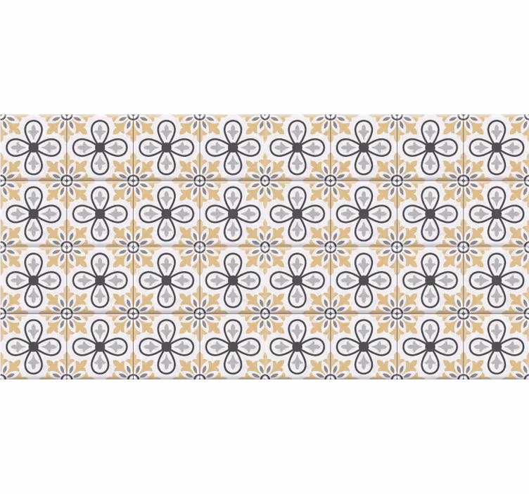 Rollo fenster beige für retro küchenfliesen - TenStickers