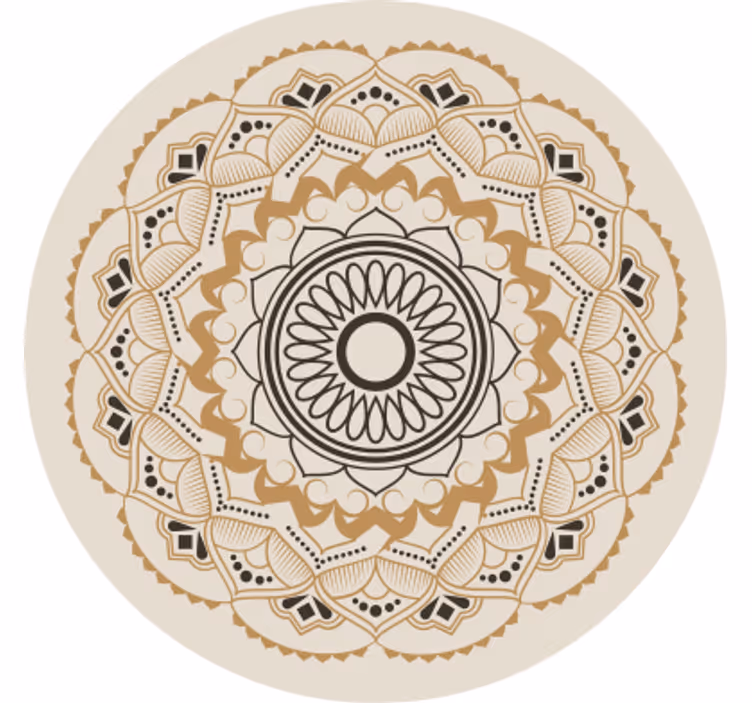 Rollo fenster beige mit beigem mandala design - TenStickers