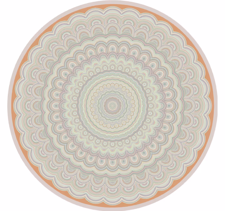 Rollo fenster beige mit kreisförmigem beigem mandala - TenStickers