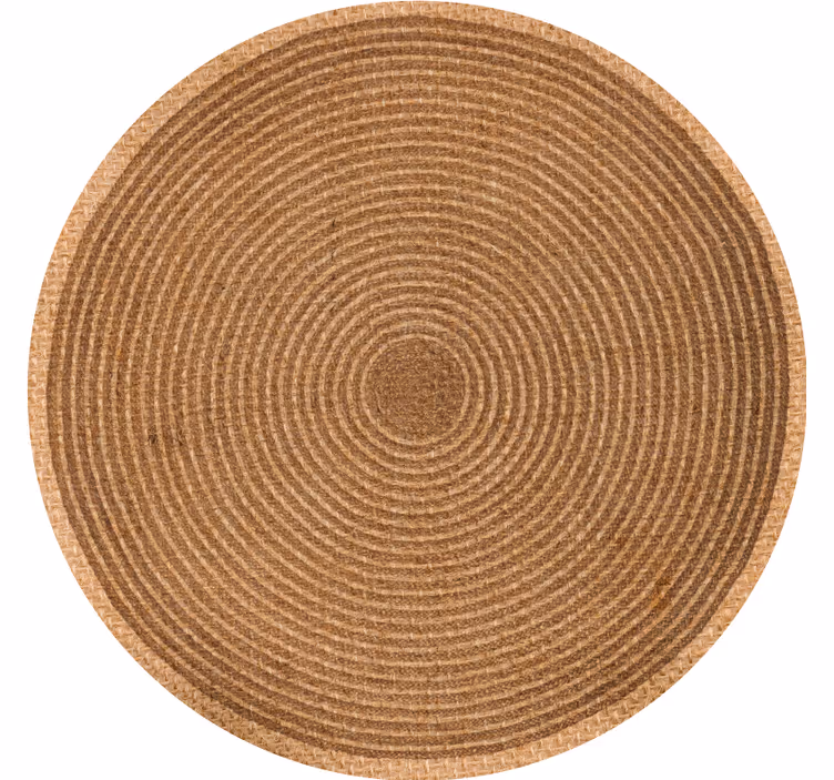 Rollo fenster beige mit kreisförmiger jutestruktur - TenStickers