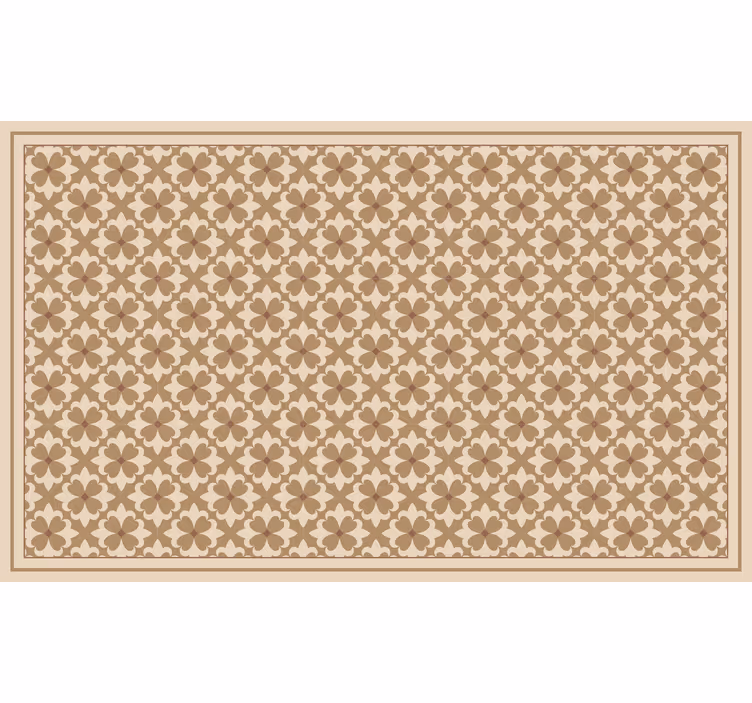 Rollo fenster beige mit vintage beigem quadratmuster - TenStickers