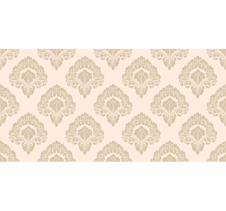 Rollo fenster beige mit goldblauem blumenmuster - TenStickers