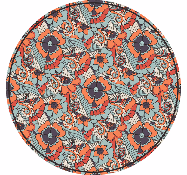Rollo fenster schlafzimmer mit floralem paisleymuster - TenStickers