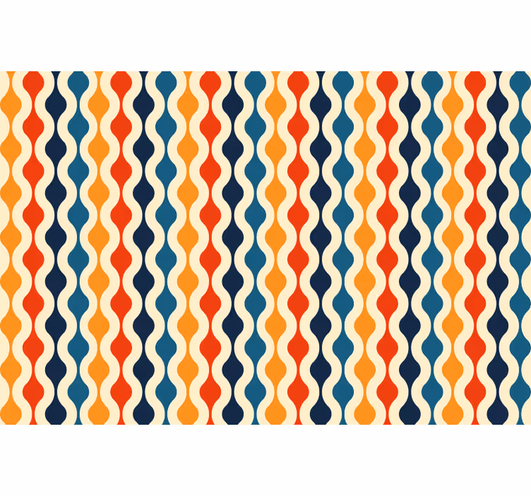 Rollo fenster schlafzimmer im 70er jahre wellen-design - TenStickers