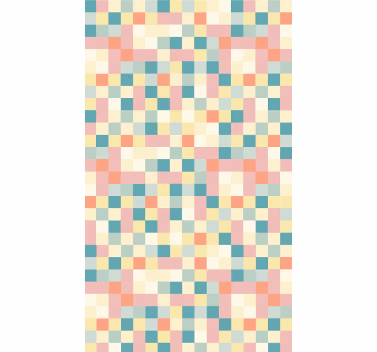 Rollo fenster schlafzimmer mit bunten pastellquadrat - TenStickers
