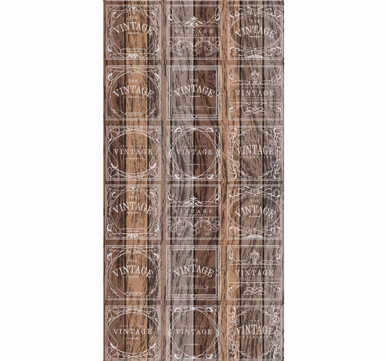 Rollo fenster vintage mit geprägten fässern - TenStickers
