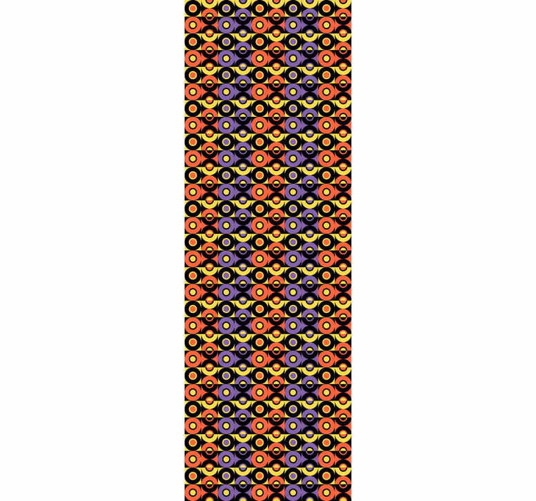 Rollo fenster vintage retro kreise muster - TenStickers