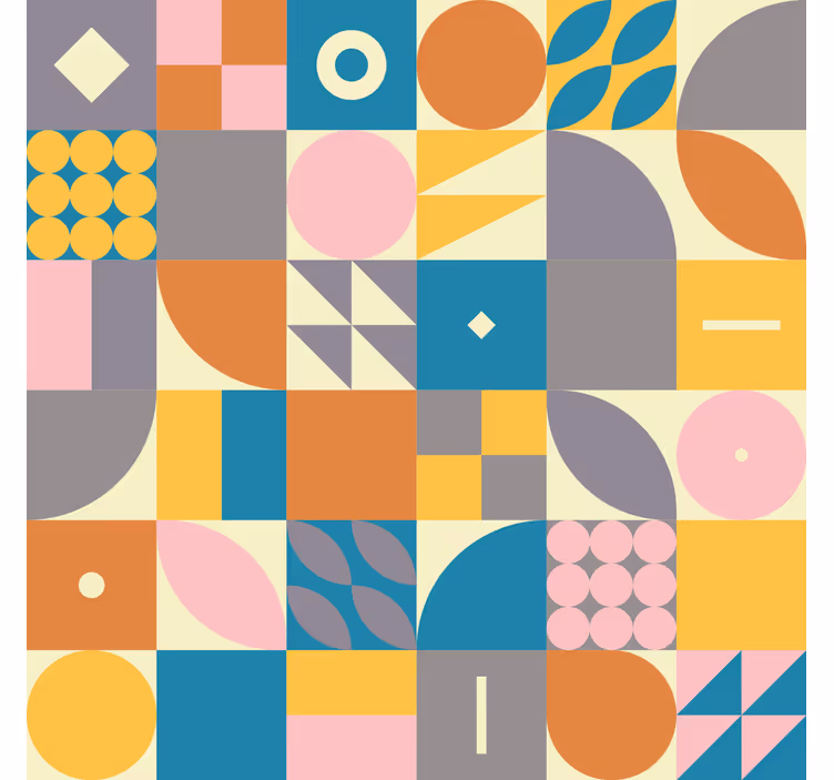 Rollo fenster vintage im retro geometrischen design - TenStickers