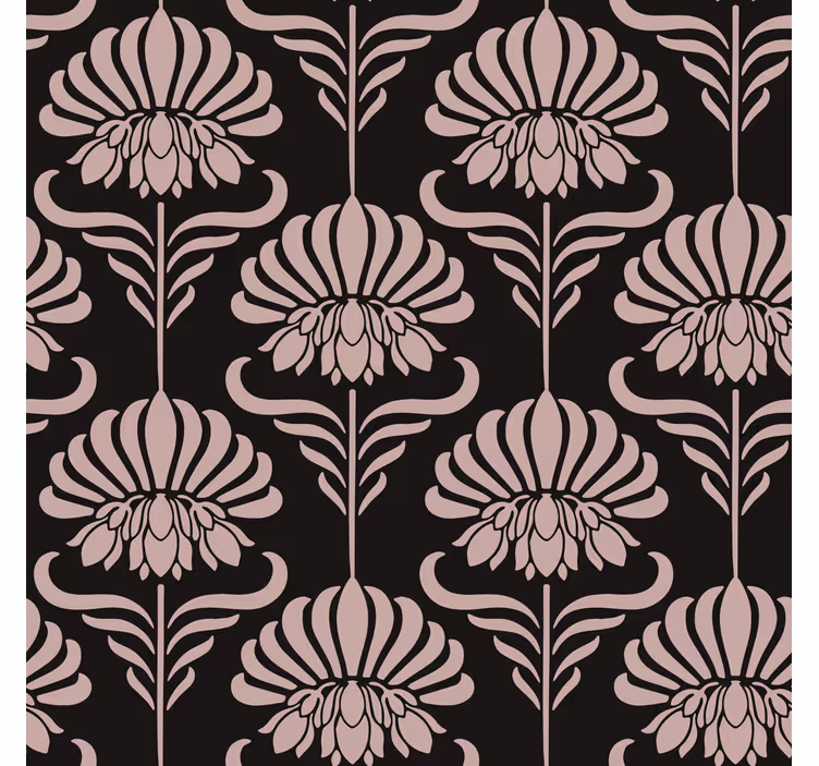 Rollo fenster vintage im jugendstil-muster - TenStickers