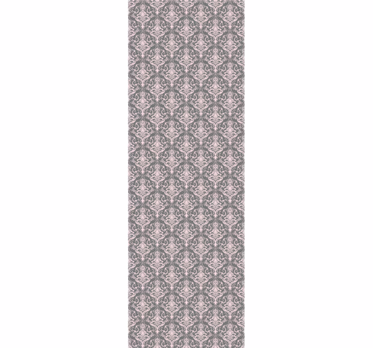 Rollo fenster vintage mit dunkelgrau-pinkem streifenmuster - TenStickers