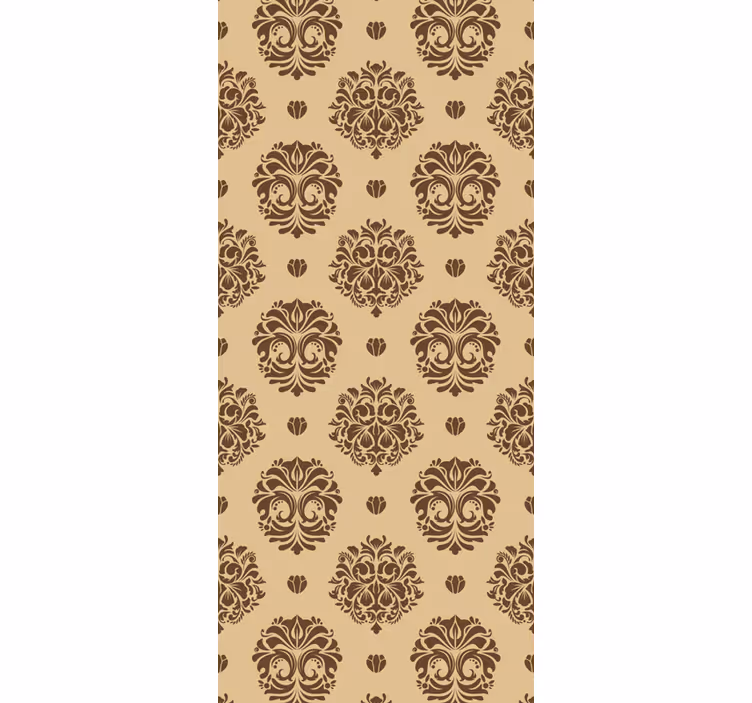 Rollo fenster vintage beige damast stil - TenStickers