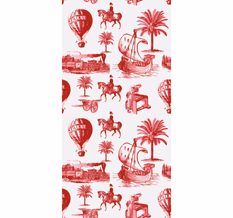Rollo fenster vintage mit französischen heißluftballons - TenStickers