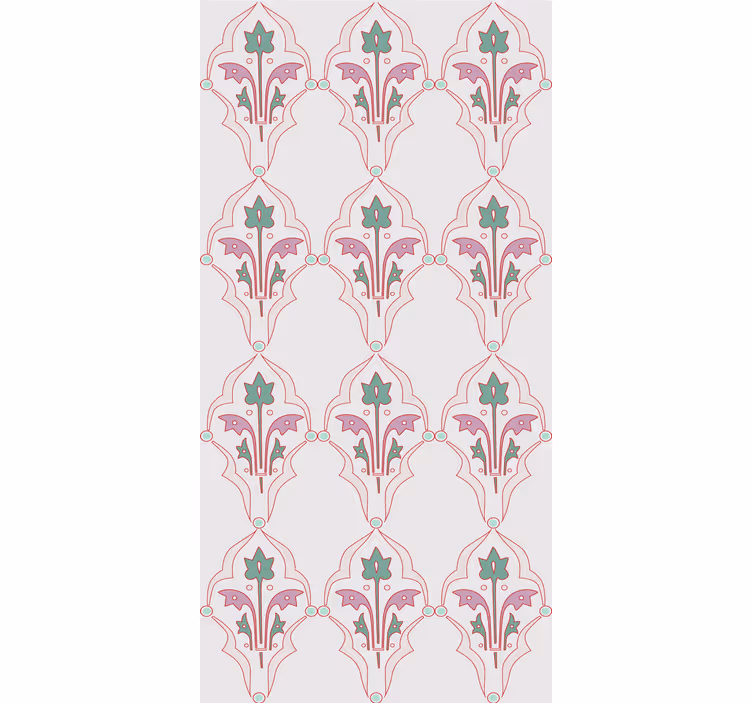 Rollo fenster vintage mit formalisierter blumenmuster - TenStickers
