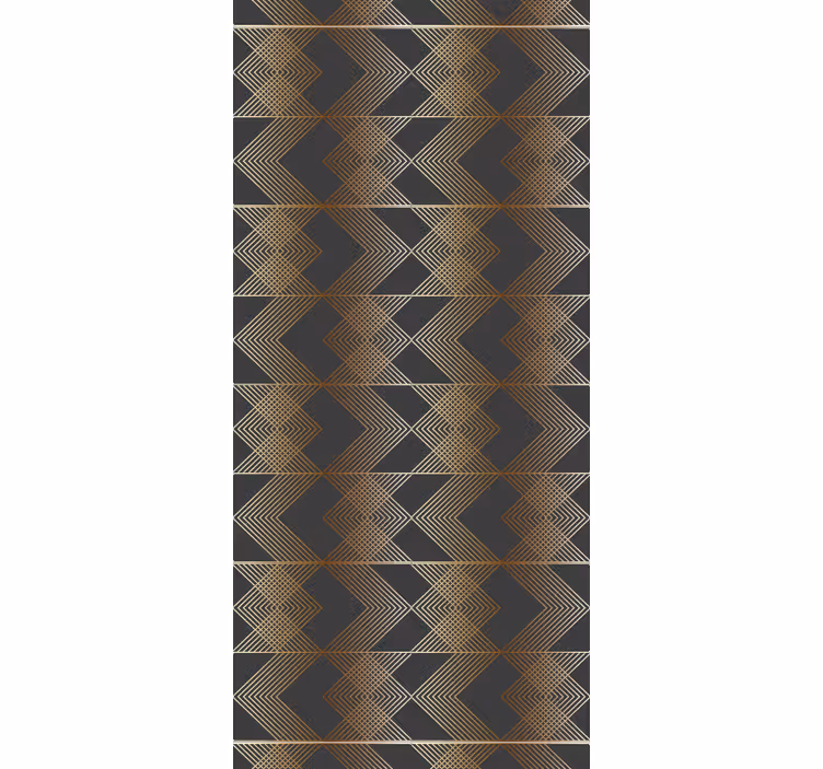 Rollo fenster vintage mit goldenem linienmuster - TenStickers