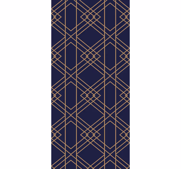 Rollo fenster vintage mit goldenem quadratmuster - TenStickers