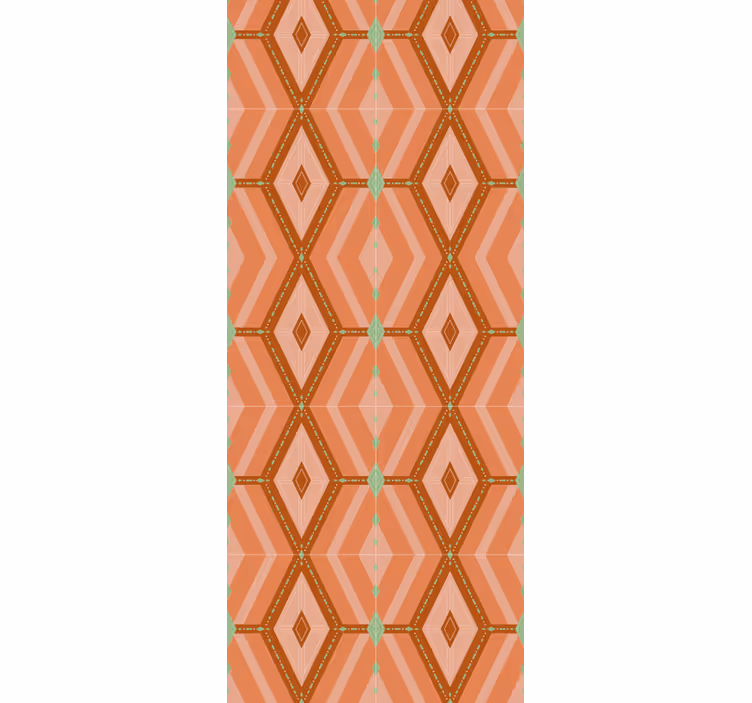 Rollo fenster vintage geometrische herbsttöne der 30er - TenStickers
