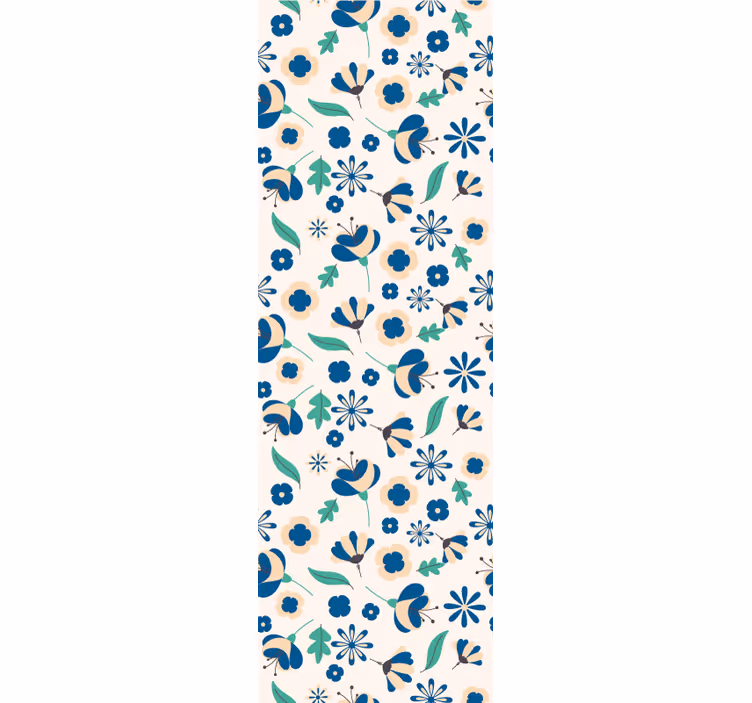 Rollo fenster vintage florales muster in weiß - TenStickers