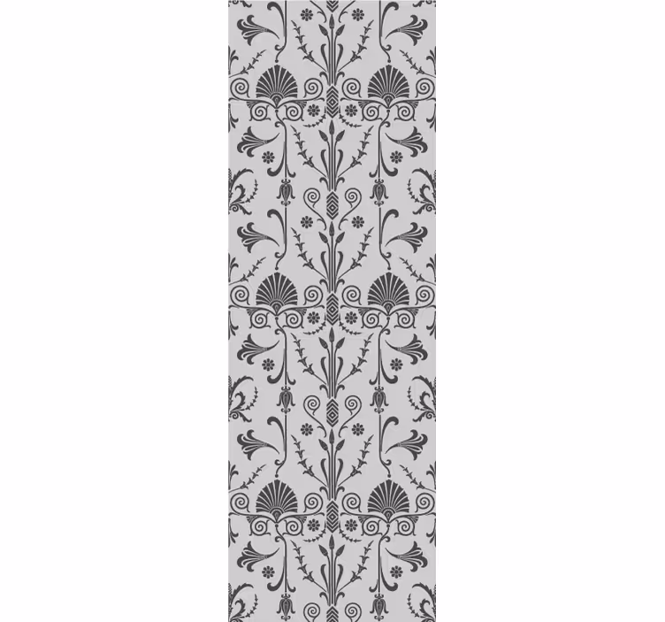 Rollo fenster vintage graues florales muster - TenStickers