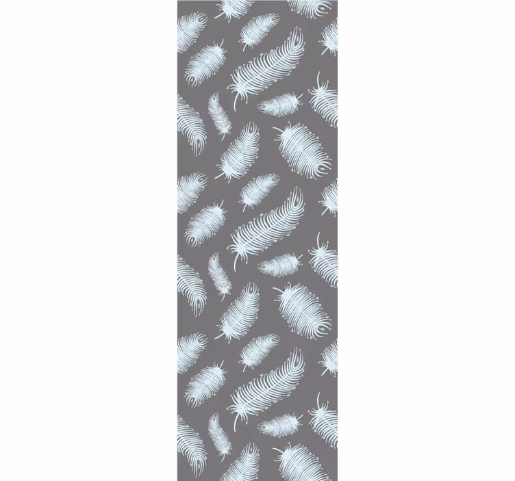 Rollo fenster vintage boho federn auf dunkelgrund - TenStickers
