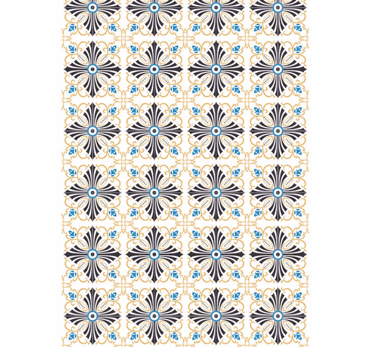Rollo fenster vintage im vintage kreuzspiraldesign - TenStickers