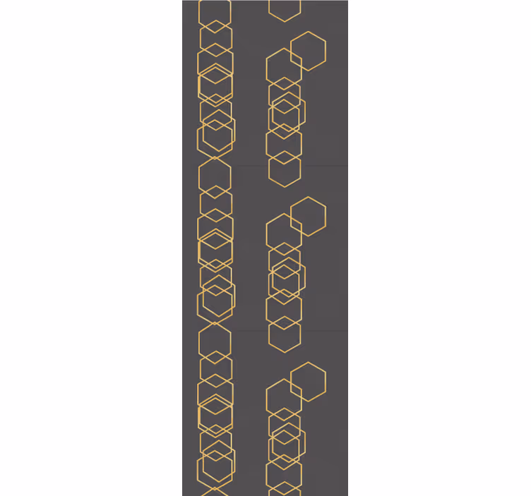 Rollo fenster vintage graue textur mit goldenen sechsecken - TenStickers
