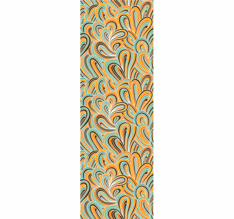 Rollo fenster vintage farbige wellen - TenStickers
