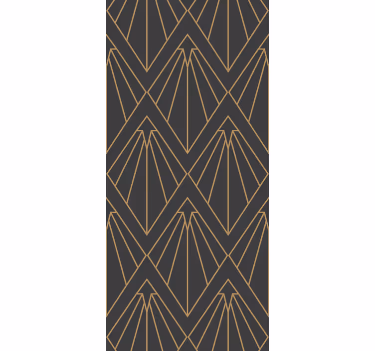 Rollo fenster vintage im goldenen diamantenlinien-stil - TenStickers