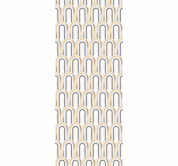 Rollo fenster vintage mit geometrischen art deco figuren - TenStickers