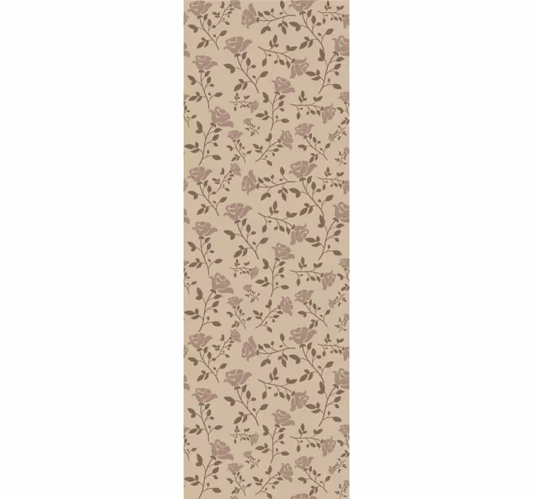 Rollo fenster vintage mit braunem vintage-rosenmuster - TenStickers