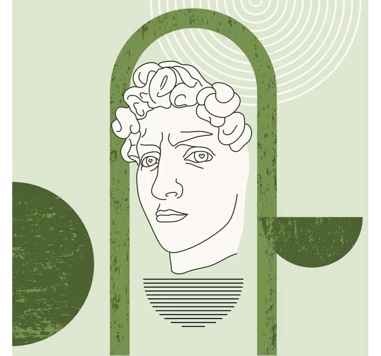 Rollo fenster wohnzimmer antike david skulptur im trendstil - TenStickers