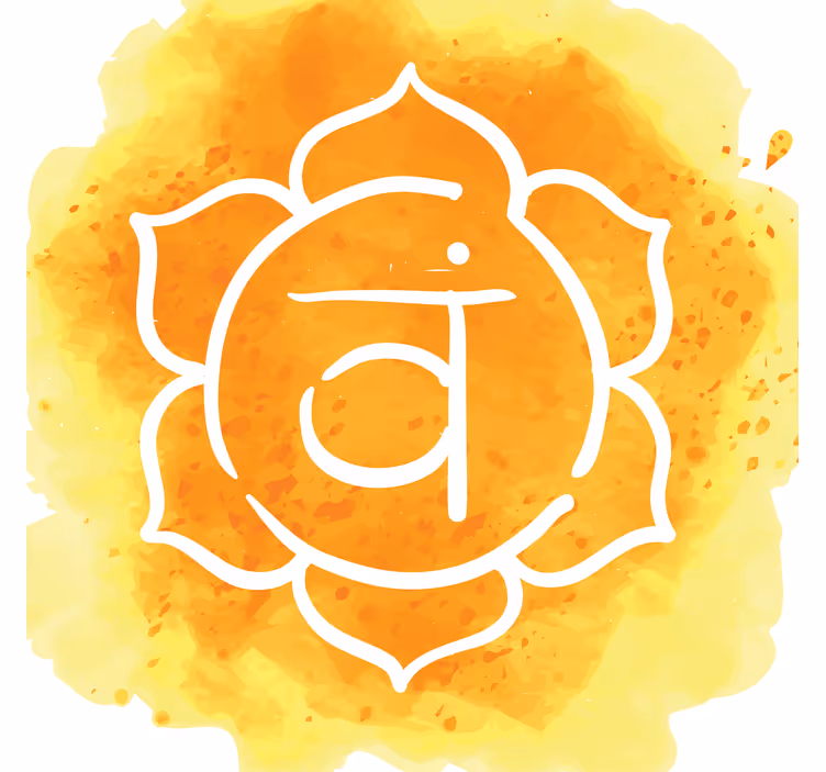 Rollo fenster wohnzimmer mit schönem sakralchakra-symbol - TenStickers