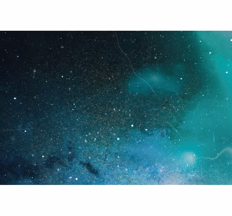 Rollo fenster wohnzimmer meteoritenregen blau grün - TenStickers