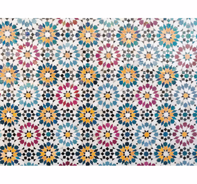 Rollo fenster schlafzimmer florales buntes mosaik - TenStickers
